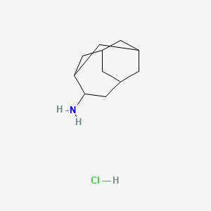 molecular formula C11H20ClN B2703792 三环[4.3.1.13,8]十一碳-4-胺；盐酸盐 CAS No. 26775-77-9