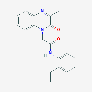 molecular formula C19H19N3O2 B2703798 N-(2-ethylphenyl)-2-(3-methyl-2-oxoquinoxalin-1(2H)-yl)acetamide CAS No. 1113111-08-2