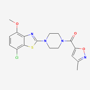 (4-(7-Chloro-4-methoxybenzo[d]thiazol-2-yl)piperazin-1-yl)(3-methylisoxazol-5-yl)methanone