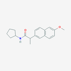 molecular formula C19H23NO2 B270381 N-cyclopentyl-2-(6-methoxy-2-naphthyl)propanamide 
