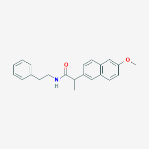 molecular formula C22H23NO2 B270382 2-(6-methoxy-2-naphthyl)-N-(2-phenylethyl)propanamide 