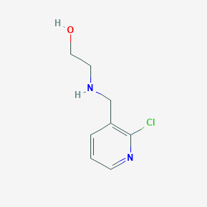 molecular formula C8H11ClN2O B2703826 2-{[(2-氯吡啶-3-基)甲基]氨基}乙醇 CAS No. 1513795-19-1