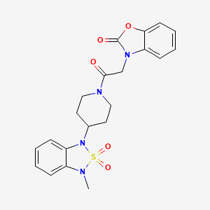 3-(2-(4-(3-methyl-2,2-dioxidobenzo[c][1,2,5]thiadiazol-1(3H)-yl)piperidin-1-yl)-2-oxoethyl)benzo[d]oxazol-2(3H)-one