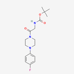 molecular formula C17H24FN3O3 B2703829 1-{[(Tert-butoxycarbonyl)amino]acetyl}-4-(4-fluorophenyl)piperazine CAS No. 374813-34-0