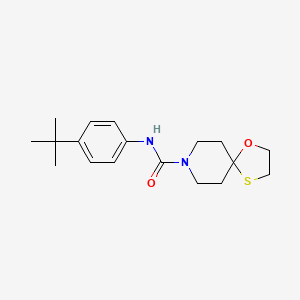 molecular formula C18H26N2O2S B2703837 N-(4-(tert-butyl)phenyl)-1-oxa-4-thia-8-azaspiro[4.5]decane-8-carboxamide CAS No. 1351591-91-7