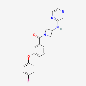 (3-(4-Fluorophenoxy)phenyl)(3-(pyrazin-2-ylamino)azetidin-1-yl)methanone