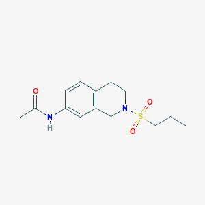 molecular formula C14H20N2O3S B2703854 N-(2-(propylsulfonyl)-1,2,3,4-tetrahydroisoquinolin-7-yl)acetamide CAS No. 954709-07-0