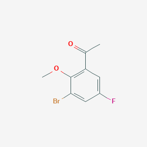 molecular formula C9H8BrFO2 B2703855 1-(3-溴-5-氟-2-甲氧基苯基)乙酮 CAS No. 1782550-37-1