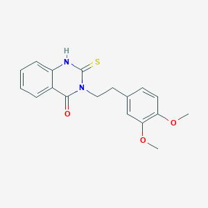molecular formula C18H18N2O3S B2703856 3-[2-(3,4-Dimethoxy-phenyl)-ethyl]-2-mercapto-3H-quinazolin-4-one CAS No. 361150-63-2