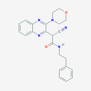 2-cyano-2-(3-morpholinoquinoxalin-2-yl)-N-phenethylacetamide