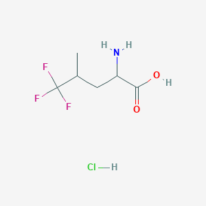 2-Amino-5,5,5-trifluoro-4-methylpentanoic acid;hydrochloride