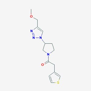 1-{3-[4-(methoxymethyl)-1H-1,2,3-triazol-1-yl]pyrrolidin-1-yl}-2-(thiophen-3-yl)ethan-1-one