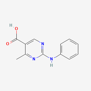 molecular formula C12H11N3O2 B2703873 4-甲基-2-(苯基氨基)嘧啶-5-羧酸 CAS No. 23155-58-0