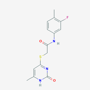 N-(3-fluoro-4-methylphenyl)-2-[(6-methyl-2-oxo-1H-pyrimidin-4-yl)sulfanyl]acetamide