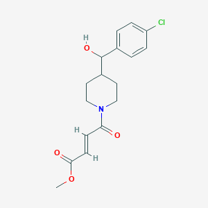 molecular formula C17H20ClNO4 B2703876 Methyl (E)-4-[4-[(4-chlorophenyl)-hydroxymethyl]piperidin-1-yl]-4-oxobut-2-enoate CAS No. 2411322-61-5