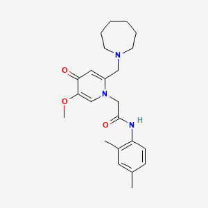 molecular formula C23H31N3O3 B2703881 2-(2-(azepan-1-ylmethyl)-5-methoxy-4-oxopyridin-1(4H)-yl)-N-(2,4-dimethylphenyl)acetamide CAS No. 1005293-96-8