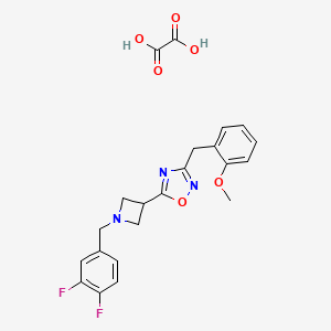 5-(1-(3,4-Difluorobenzyl)azetidin-3-yl)-3-(2-methoxybenzyl)-1,2,4-oxadiazole oxalate