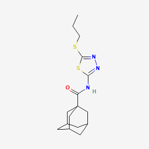 N-(5-propylsulfanyl-1,3,4-thiadiazol-2-yl)adamantane-1-carboxamide