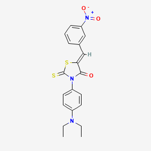 (5Z)-3-[4-(diethylamino)phenyl]-5-[(3-nitrophenyl)methylidene]-2-sulfanylidene-1,3-thiazolidin-4-one