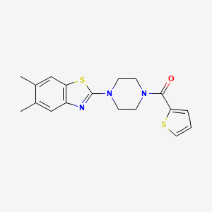 molecular formula C18H19N3OS2 B2703896 (4-(5,6-Dimethylbenzo[d]thiazol-2-yl)piperazin-1-yl)(thiophen-2-yl)methanone CAS No. 899748-82-4