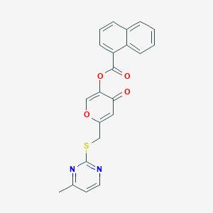[6-[(4-Methylpyrimidin-2-yl)sulfanylmethyl]-4-oxopyran-3-yl] naphthalene-1-carboxylate