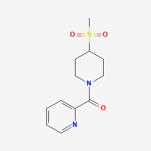 molecular formula C12H16N2O3S B2703909 (4-(甲砜基)哌啶-1-基)(吡啶-2-基)甲酮 CAS No. 1448076-39-8