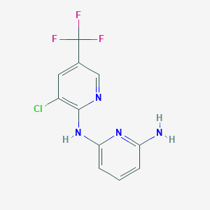 molecular formula C11H8ClF3N4 B2703912 N~2~-[3-chloro-5-(trifluoromethyl)-2-pyridinyl]-2,6-pyridinediamine CAS No. 477864-63-4