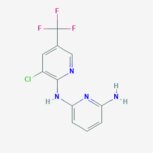 molecular formula C11H8ClF3N4 B2703912 N~2~-[3-氯-5-(三氟甲基)-2-吡啶基]-2,6-吡啶二胺 CAS No. 477864-63-4