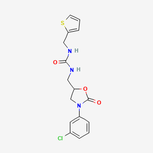 1-((3-(3-Chlorophenyl)-2-oxooxazolidin-5-yl)methyl)-3-(thiophen-2-ylmethyl)urea