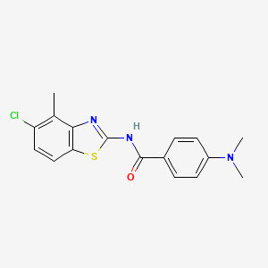 molecular formula C17H16ClN3OS B2703922 N-(5-chloro-4-methyl-1,3-benzothiazol-2-yl)-4-(dimethylamino)benzamide CAS No. 906783-93-5