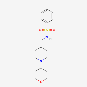 N-((1-(tetrahydro-2H-pyran-4-yl)piperidin-4-yl)methyl)benzenesulfonamide