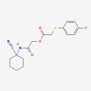 [2-[(1-Cyanocyclohexyl)amino]-2-oxoethyl] 2-(4-fluorophenyl)sulfanylacetate