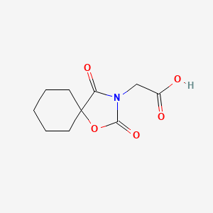 molecular formula C10H13NO5 B2703945 (2,4-Dioxo-1-oxa-3-azaspiro[4.5]dec-3-yl)acetic acid CAS No. 855380-42-6