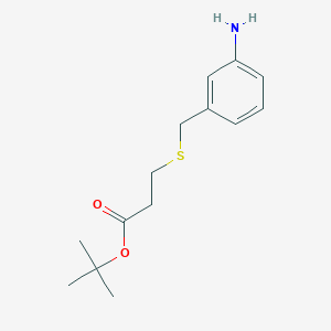 molecular formula C14H21NO2S B2703948 Tert-butyl 3-[(3-aminophenyl)methylsulfanyl]propanoate CAS No. 2287309-83-3