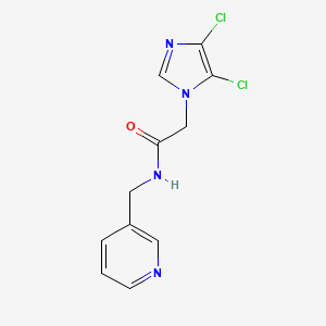 2-(4,5-dichloro-1H-imidazol-1-yl)-N-(pyridin-3-ylmethyl)acetamide
