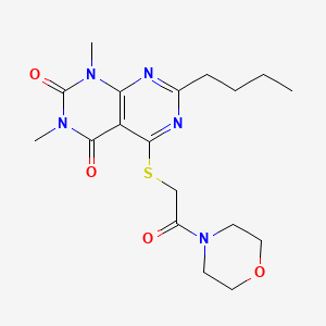 7-Butyl-1,3-dimethyl-5-(2-morpholin-4-yl-2-oxoethyl)sulfanylpyrimido[4,5-d]pyrimidine-2,4-dione