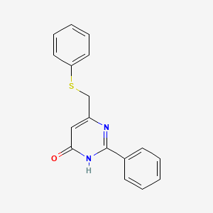 2-Phenyl-6-[(phenylsulfanyl)methyl]-4-pyrimidinol