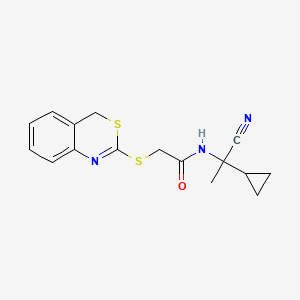 2-(4H-3,1-Benzothiazin-2-ylsulfanyl)-N-(1-cyano-1-cyclopropylethyl)acetamide