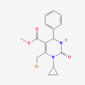 Methyl 6-(bromomethyl)-1-cyclopropyl-2-oxo-4-phenyl-1,2,3,4-tetrahydropyrimidine-5-carboxylate