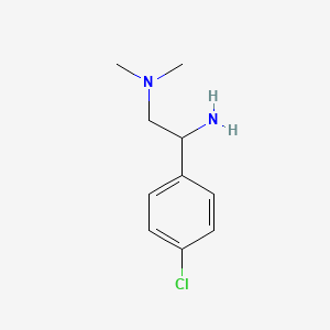 molecular formula C10H15ClN2 B2703960 [2-氨基-2-(4-氯苯基)乙基]二甲胺 CAS No. 927996-87-0