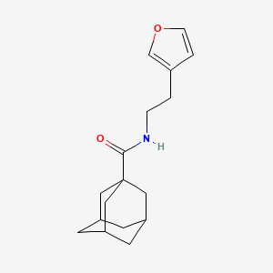 molecular formula C17H23NO2 B2703966 (3r,5r,7r)-N-(2-(呋喃-3-基)乙基)孔雀石-1-甲酰胺 CAS No. 1428356-72-2