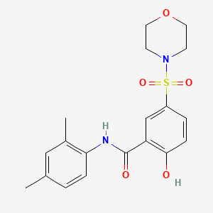 molecular formula C19H22N2O5S B2703967 N-(2,4-二甲基苯基)-2-羟基-5-(吗啉磺酰基)苯甲酰胺 CAS No. 946339-77-1