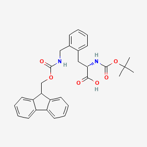 molecular formula C30H32N2O6 B2703974 Boc-L-2-Aminomethylphe(Fmoc) CAS No. 959573-16-1