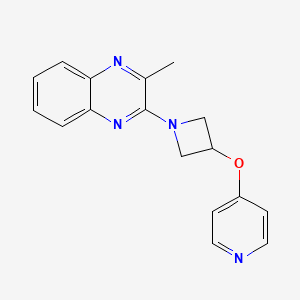 molecular formula C17H16N4O B2703977 2-Methyl-3-(3-pyridin-4-yloxyazetidin-1-yl)quinoxaline CAS No. 2415504-35-5