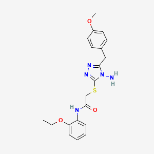 2-((4-amino-5-(4-methoxybenzyl)-4H-1,2,4-triazol-3-yl)thio)-N-(2-ethoxyphenyl)acetamide