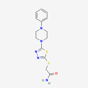 2-((5-(4-Phenylpiperazin-1-yl)-1,3,4-thiadiazol-2-yl)thio)acetamide