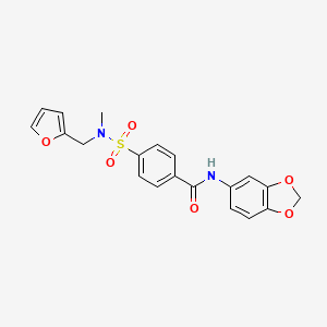 N-(1,3-benzodioxol-5-yl)-4-[furan-2-ylmethyl(methyl)sulfamoyl]benzamide