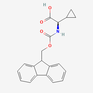 molecular formula C20H19NO4 B2703994 Fmoc-D-cyclopropylglycine CAS No. 923012-40-2