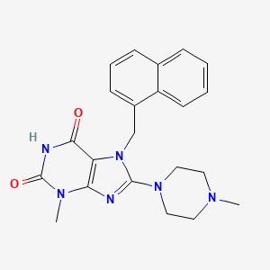 3-methyl-8-(4-methylpiperazin-1-yl)-7-(naphthalen-1-ylmethyl)-1H-purine-2,6(3H,7H)-dione