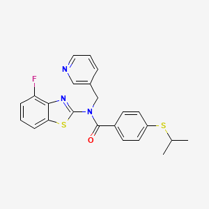N-(4-fluorobenzo[d]thiazol-2-yl)-4-(isopropylthio)-N-(pyridin-3-ylmethyl)benzamide